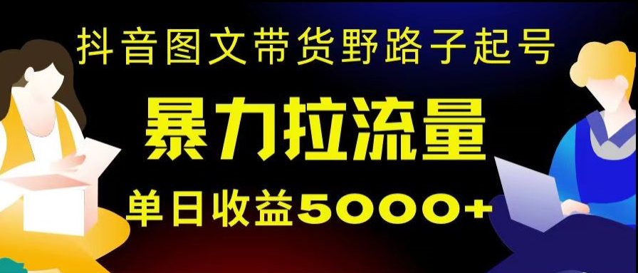 抖音图文带货暴力起号，单日收益5000+，野路子玩法，简单易上手，一部手机即可-创业项目网