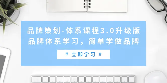 品牌策划-体系课程3.0升级版，品牌体系学习，简单学做品牌（高清无水印）-创业项目网