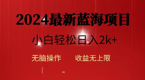 2024蓝海项目ai自动生成视频分发各大平台，小白操作简单，日入2k+-创业项目网