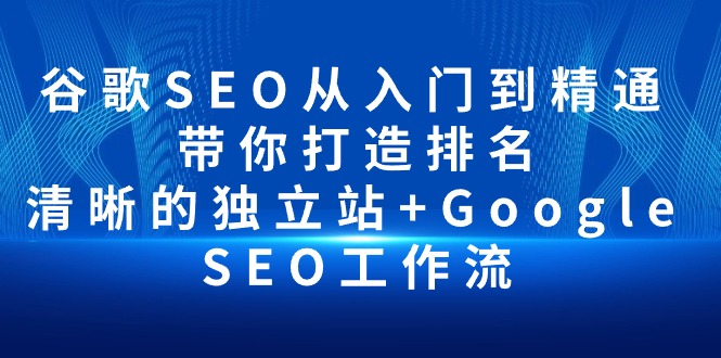 谷歌SEO从入门到精通 带你打造排名 清晰的独立站+Google SEO工作流-创业项目网