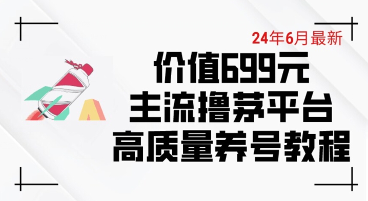 6月最新价值699的主流撸茅台平台精品养号攻略-创业项目网