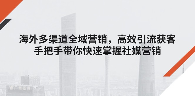 海外多渠道 全域营销，高效引流获客，手把手带你快速掌握社媒营销-创业项目网