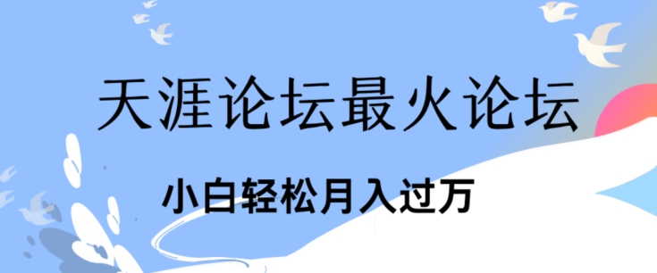 引爆私域利用最火话题天涯论坛、小白轻松月入过w-创业项目网