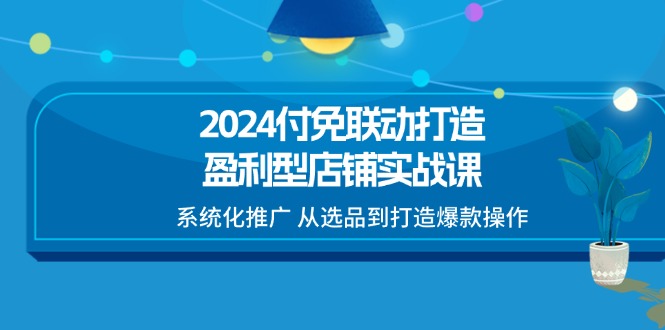 2024付免联动-打造盈利型店铺实战课，系统化推广 从选品到打造爆款操作-创业项目网