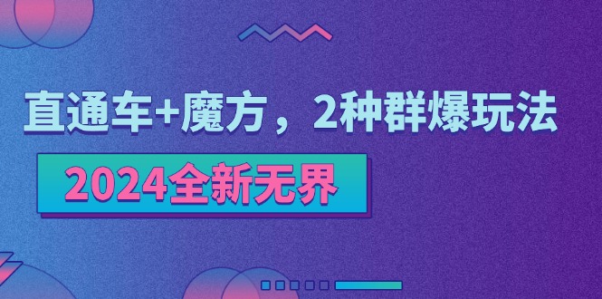 2024全新无界：直通车+魔方，2种群爆玩法-创业项目网