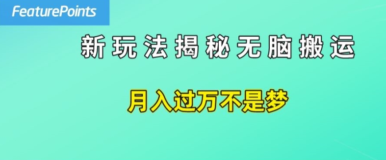 简单操作，每天50美元收入，搬运就是赚钱的秘诀-创业项目网