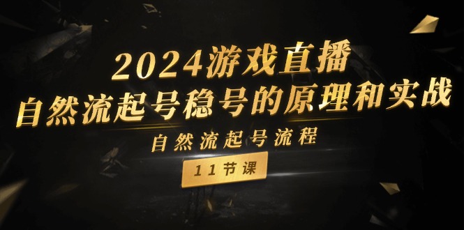 2024游戏直播-自然流起号稳号的原理和实战，自然流起号流程（11节）-创业项目网