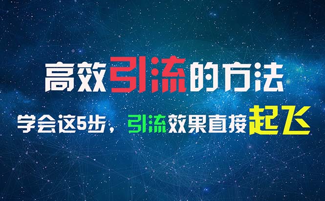 高效引流的方法，可以帮助你日引300+创业粉，一年轻松收入30万，比打工强-创业项目网