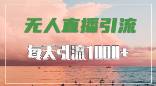 抖音快手视频号全平台通用，无人直播引流法，超暴力引流1000+高质量精准创业粉-创业项目网