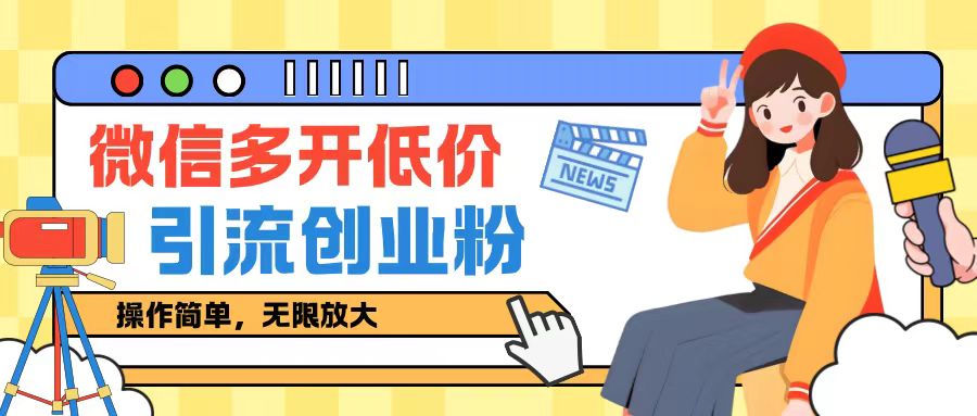 闲鱼卖低价微信多开加引流创业粉玩法，操作简单，无限放大-创业项目网