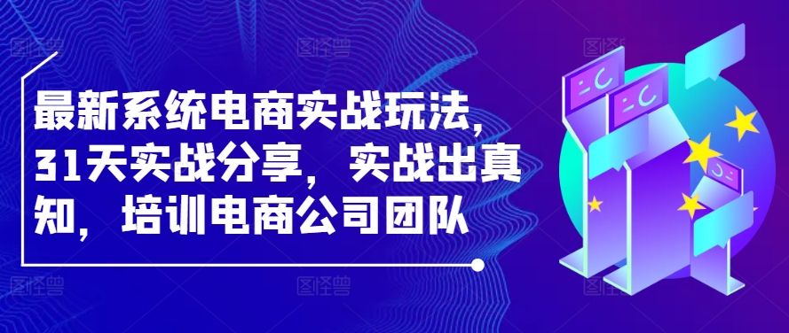 最新系统电商实战玩法，31天实战分享，实战出真知，培训电商公司团队-创业项目网