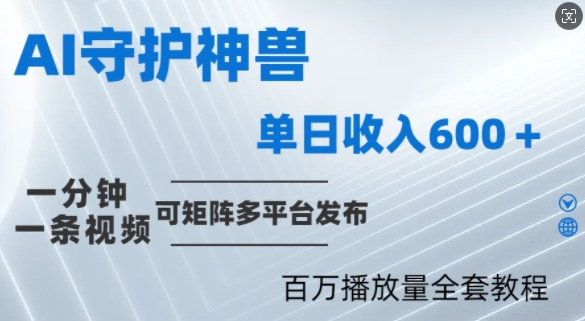 制作各省守护神，100多W播放量的视频只需要1分钟就能完成-创业项目网