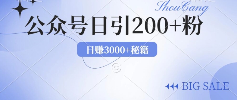 2024年用AI洗稿公众号，日引流200+创业粉-创业项目网