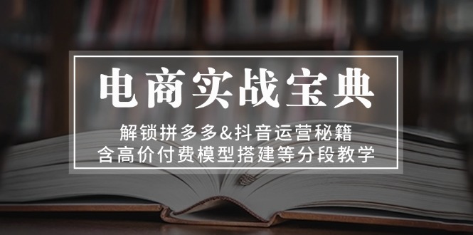 电商实战宝典 解锁拼多多&抖音运营秘籍 含高价付费模型搭建等分段教学-创业项目网