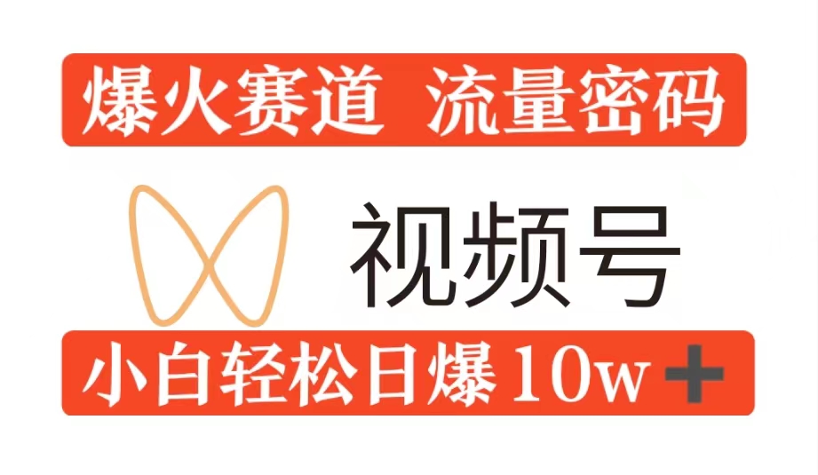 0粉在视频号爆火赛道流量密码，模式全方位，小白轻松日爆10w+流量-创业项目网