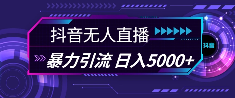 抖音快手视频号全平台通用无人直播引流法，利用图片模板和语音话术，暴力日引流100+创业粉-创业项目网