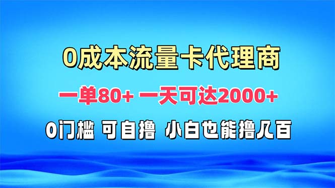 免费流量卡代理一单80+ 一天可达2000+-创业项目网