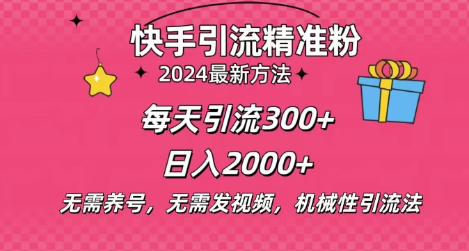 小白即可入手，一部手机搞定，2024快手在线用户私信引流法搬砖式引流，一天可引300+创业粉-创业项目网