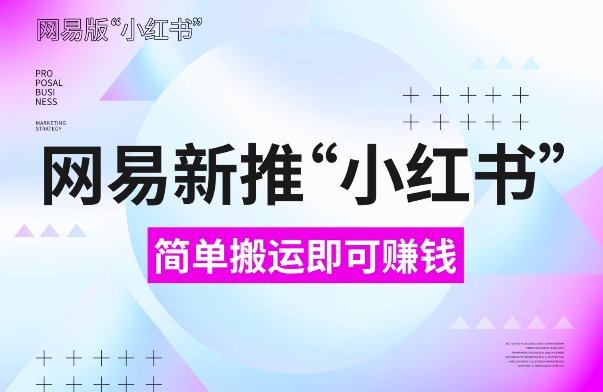 网易官方新推“小红书”，搬运即有收益，新手小白千万别错过(附详细教程)-创业项目网