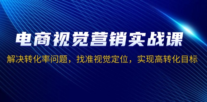 电商视觉营销实战课，解决转化率问题，找准视觉定位，实现高转化目标-创业项目网