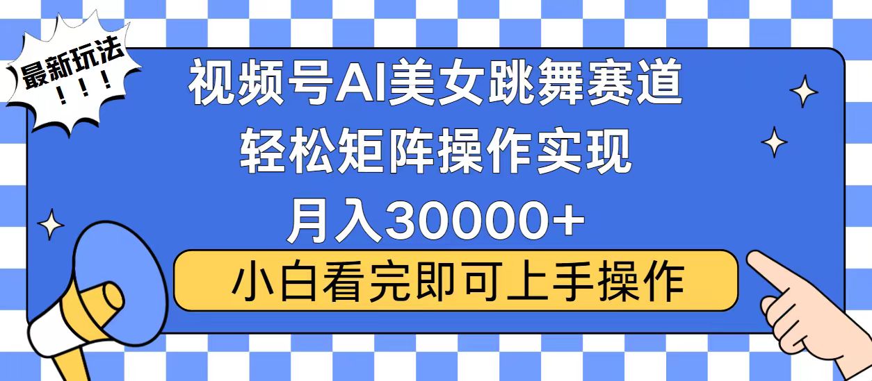 视频号蓝海赛道玩法，当天起号，拉爆流量收益，小白也能轻松月入30000+-创业项目网