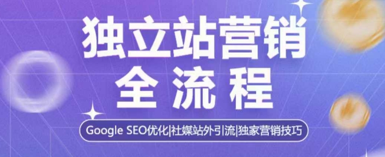 独立站营销全流程，Google SEO优化，社媒站外引流，独家营销技巧-创业项目网