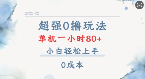 超强0撸玩法 录录数据 单机 一小时轻松80+ 小白轻松上手 简单0成本-创业项目网