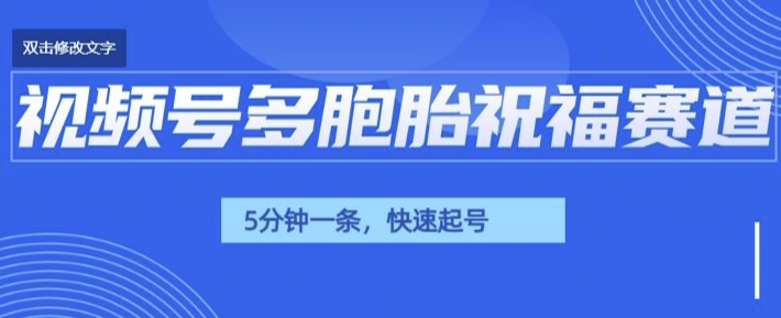 视频号最近爆火赛道，五胞胎送福，圈粉中老年，快速涨粉起号带货-创业项目网