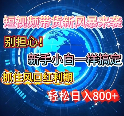 谁说新手搞不定带货?短视频带货新风暴来袭，京东平台小白轻松日进多张-创业项目网