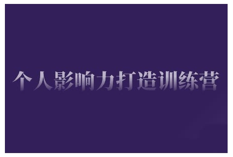 个人影响力打造训练营，掌握公域引流、私域运营、产品定位等核心技能，实现从0到1的个人IP蜕变-创业项目网