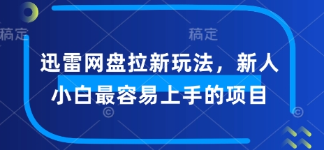 迅雷网盘拉新玩法，新人小白最容易上手的项目-创业项目网