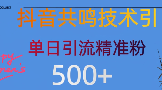 抖音情感引流创业粉，自然低成本，日引500+-创业项目网