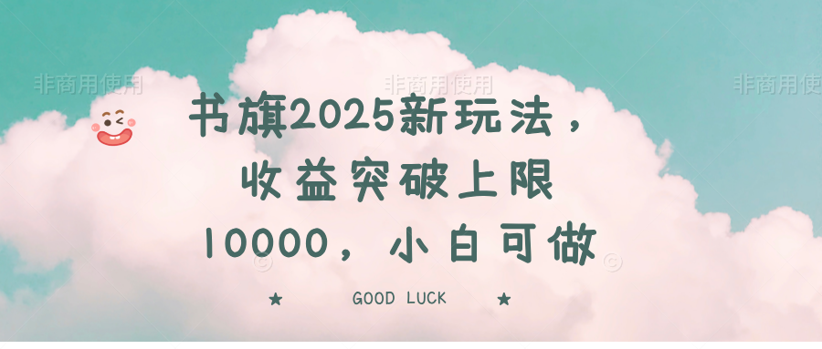 书旗2025新玩法，收益突破上限10000，小白可做-创业项目网