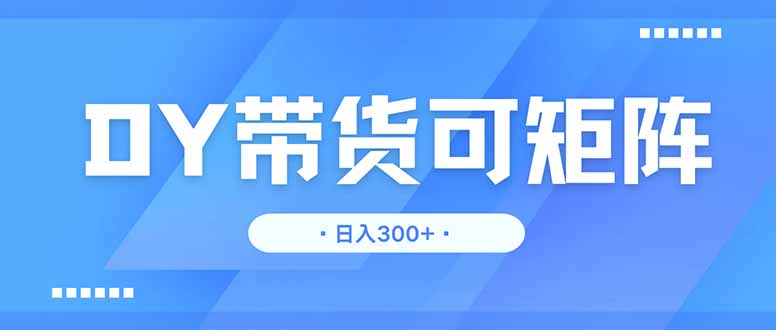 抖音带货，日入300＋矩阵无上限-创业项目网